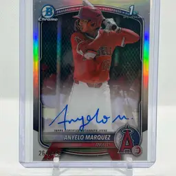 Anyelo Marquez 2025 Bowman Chrome 1st Auto /499 Los Angeles Angels
