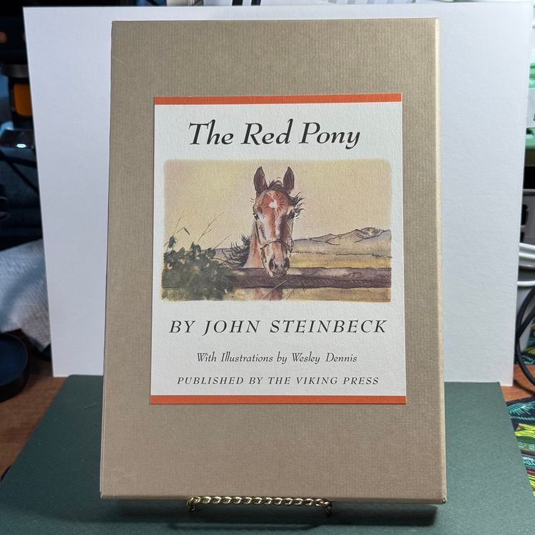 JOHN STEINBECK The Red Pony Viking Press 1945 1st Facsimile Slip Case Very Fine