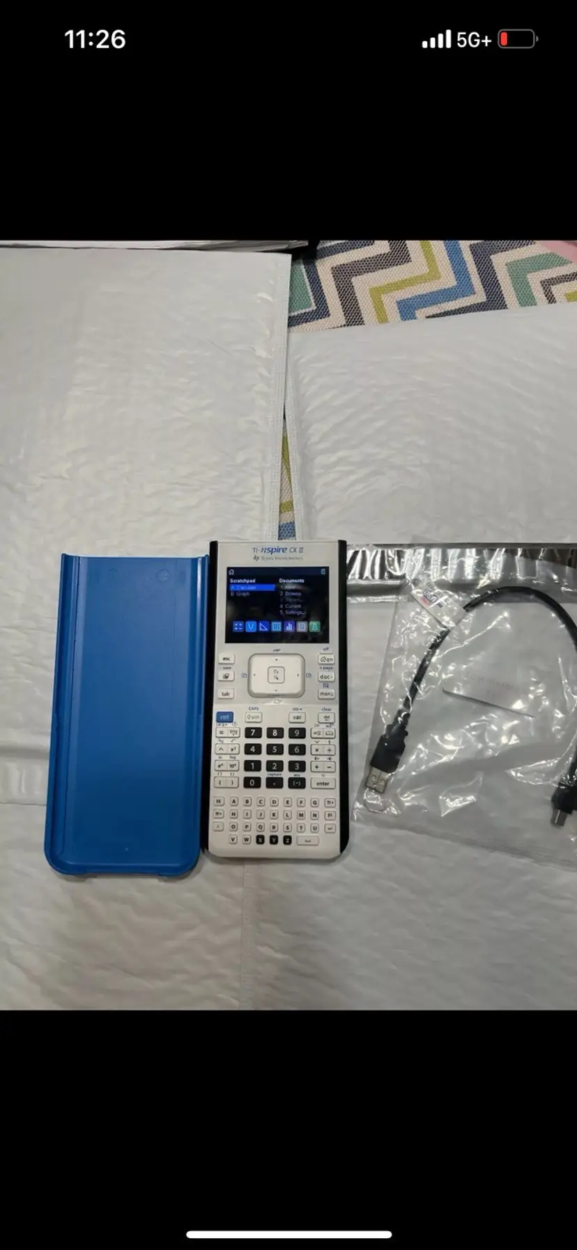 Texas Instrument TI Nspire CX II Graphing Calculator W Cable VERSION 5.1 5.0 5.2