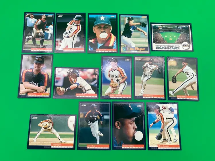 Score 1994 MLB Houston Astros Lot of 14 Different Trading Cards