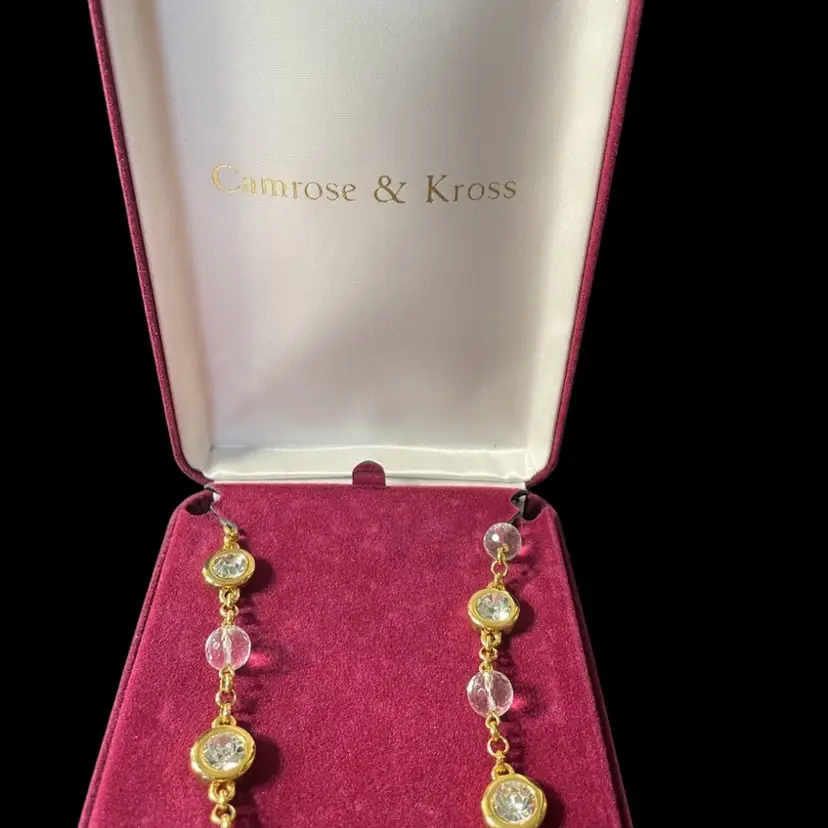 Camrose and Kross JBK Jackie Kennedy Gold Crystal Necklace