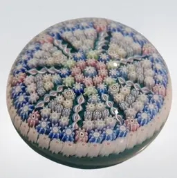 Crieff Scotland Perthshire Millefiori Paperweight 3”