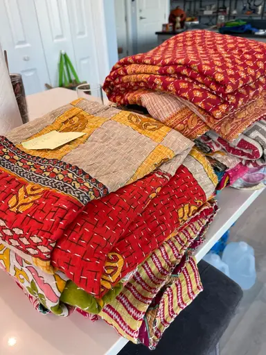 Handcrafted Quilts/blankets/napkins From India With Attic On The Beach