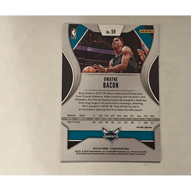 2019-20 PANINI PRIZM DWAYNE BACON #59 RUBY WAVE 