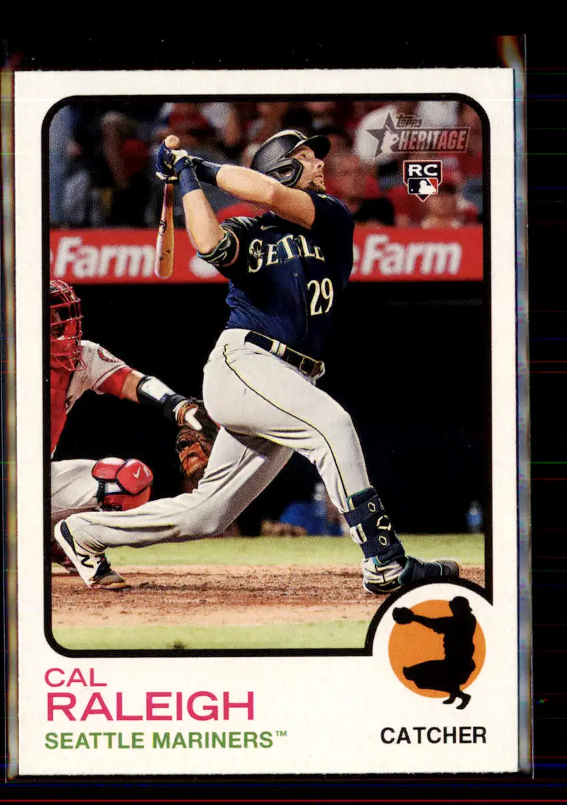 Cal Raleigh 2022 Topps Heritage #367 - Seattle Mariners - (2-88)
