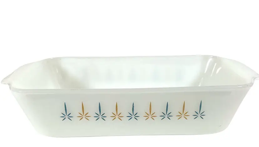 Vintage Anchor Hocking Fire-King Candle Glow Retro Loaf Baking Pan 1 Qt 441