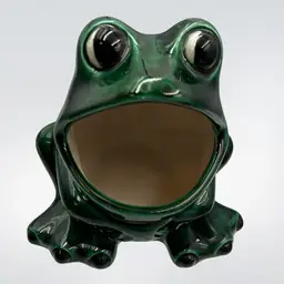 Vintage Frog Sponge Holder Dark Green Exc Condition 4.5” x 4.5”