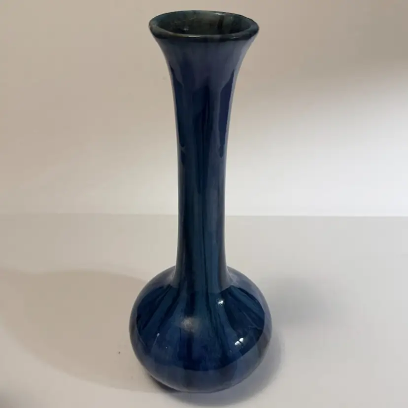 Vintage Blue Mountain Pottery Canada Variety Blues Drip Glaze Vase