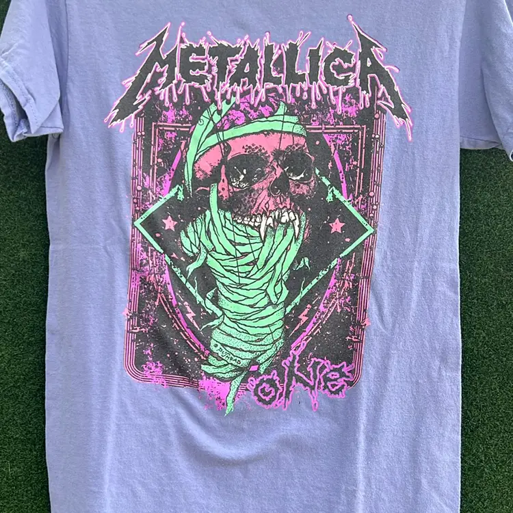 Light Purple Metallica One T-Shirt, Size Small, 2023