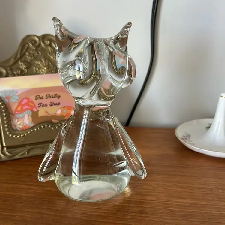 Clear Glass Owl