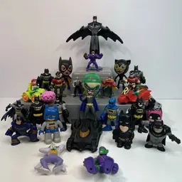 Big Batman Mini Figure Toys Lot Imaginext Fast Good Cereal Playskool Lego Vtg 1980s