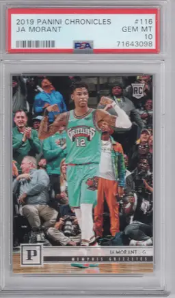 2019 Panini Chronicles Ja Morant Young Dolph GEM MINT PSA 10 #116