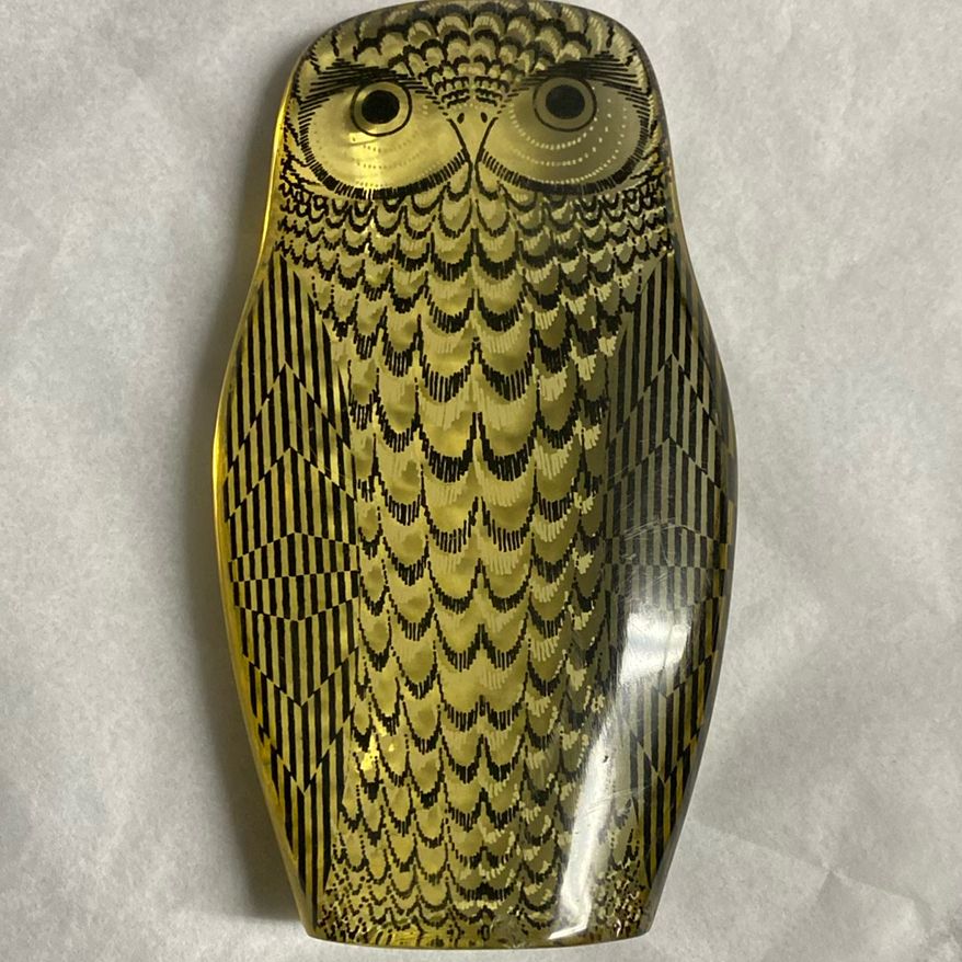Abraham Palatnik Vintage Lucite Owl Made In Brasil