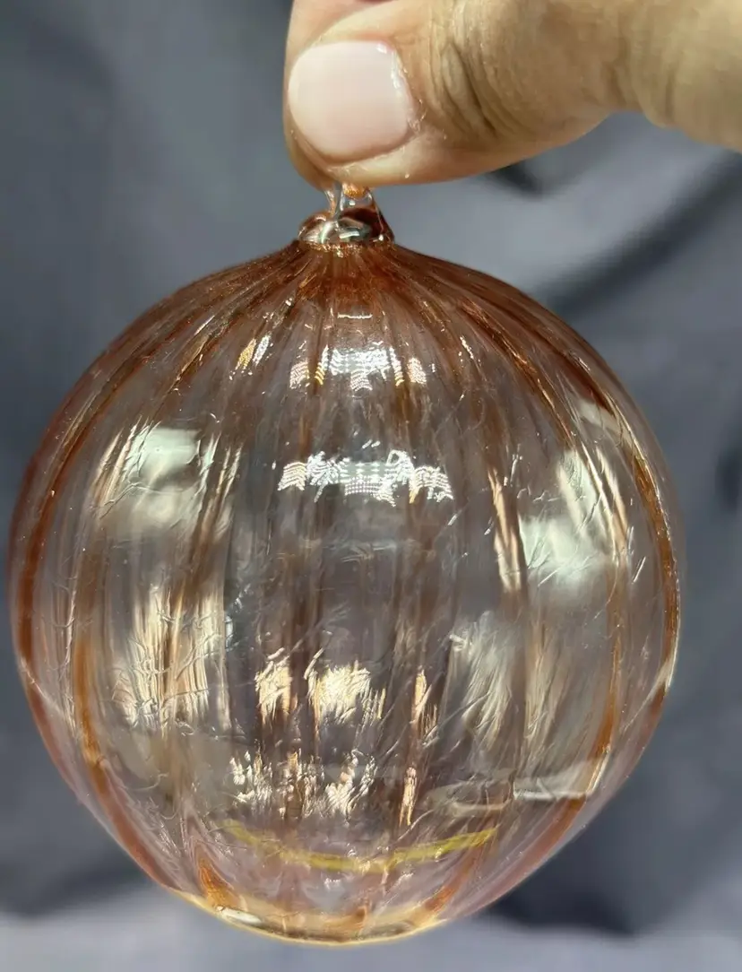 SALE Nine Iron Studios Michael Schunke Handblown Art Glass Orb Sun Catcher