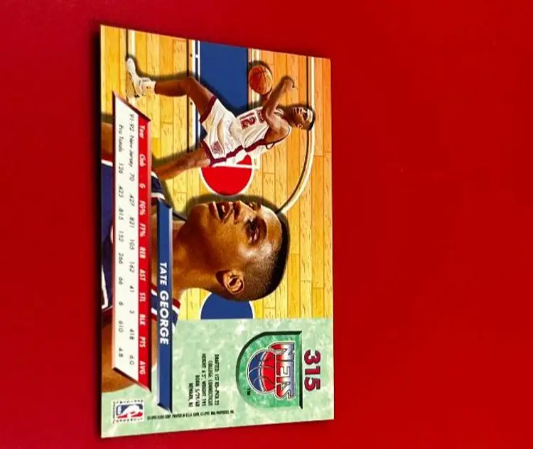 1993 Fleer Ultra Collector Basketball Trading Card Nets Tate George #315