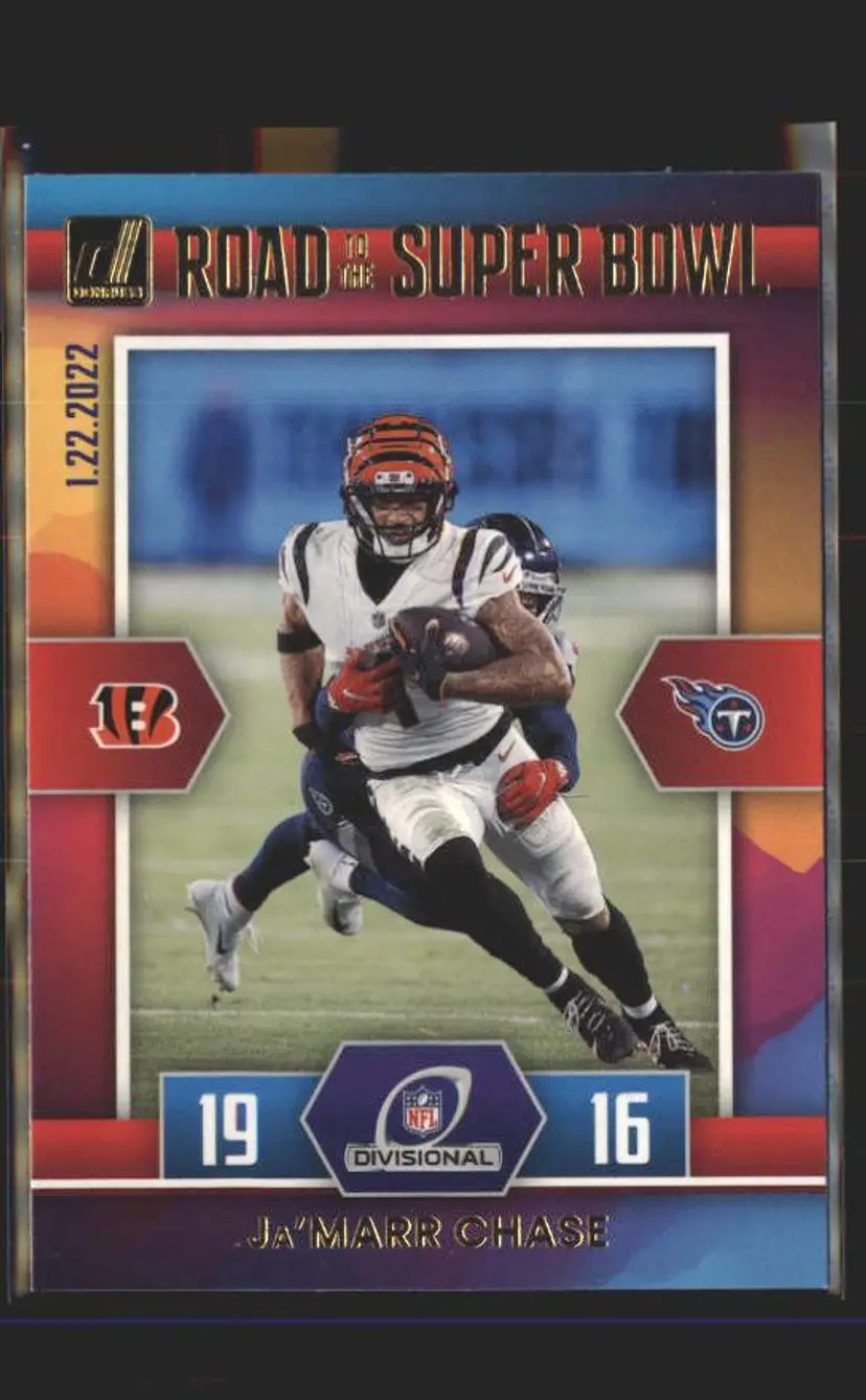 2022 Donruss #DR-JC Ja'Marr Chase Road to the Super Bowl Divisional - ( 139 ) - Cincinnati Bengals