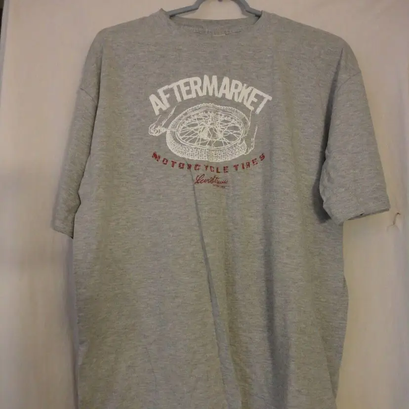 Levi Strauss Signature Size L Grey t-shirt Unisex Motorcycle Tires