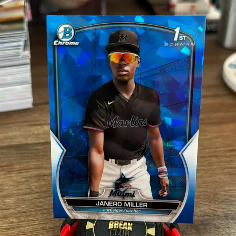 Janero Miller 
2023 1st Bowman Chrome Sapphire 
Miami Marlins
