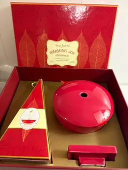 Tea Forte Warming Joy Gift Set with Café Cup + Lid + Tea Tray  + Tea Infusers