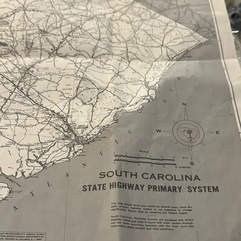 1982 South Carolina Highway Map
