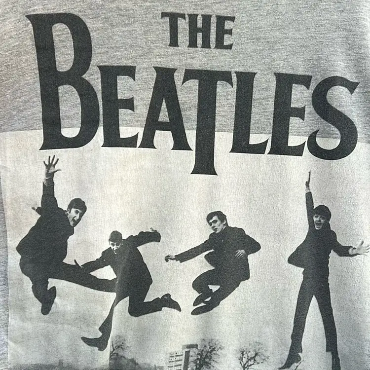 The Beatles Gray Graphic T-shirt, Official Merchandise,2014