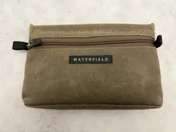 WaterField Designs Tech Pouch with Magnetic Closure – Waxed Canvas with Chocolate Accents
