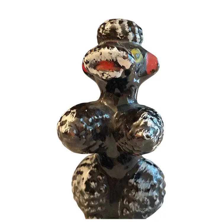 Black And White Poodle Figurine