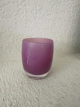 GLASSYBABY Mom Votive Candle Holder Purple Lavender with Tag HARD TO FIND