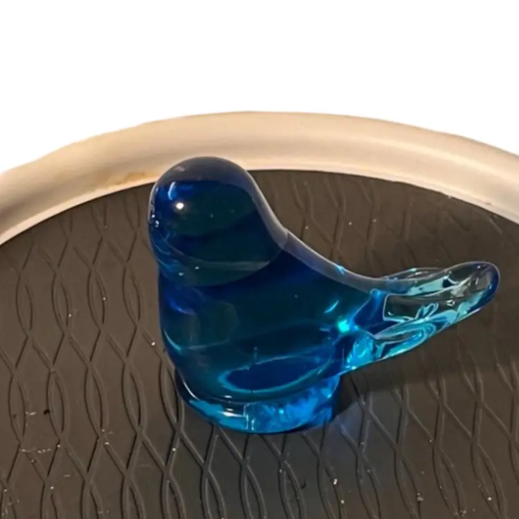 Bluebird Of Happiness Glass Paperweight