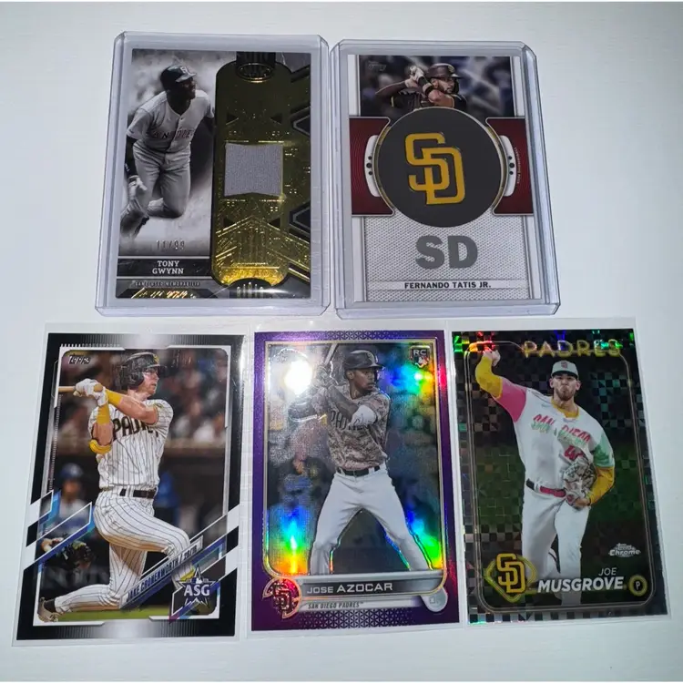 San Diego Padres 5 Card Lot