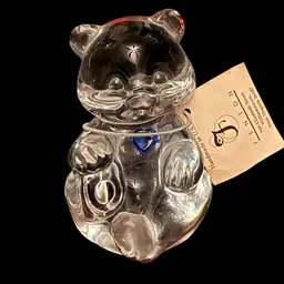 Fenton Glass September Birthday Bear 3.5”