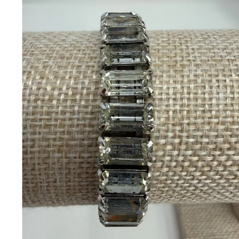 Vintage Weiss Baguette Bracelet
