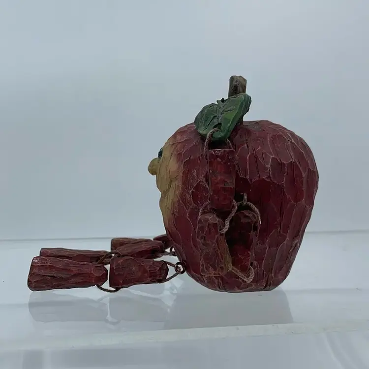 Vintage Anthropomorphic Apple Shelf Sitter Resin