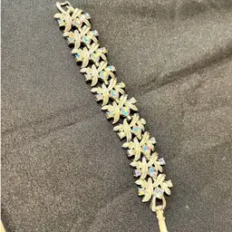 43. Coro Light Peacock AB Rhinestone Bracelet