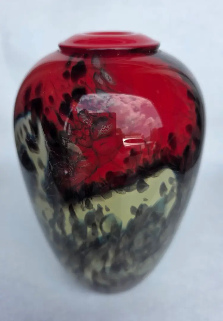 Signed ART Glass N Jenkino 2002 vase