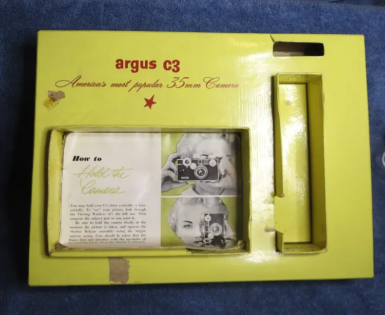 Argus C3 The Brick Camera Pristine Vintage Rangefinder Original Presentation Box And Case