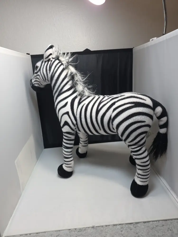 Tiger Tale Toys Zebra Plush Stuffed Animal 16" Black White
