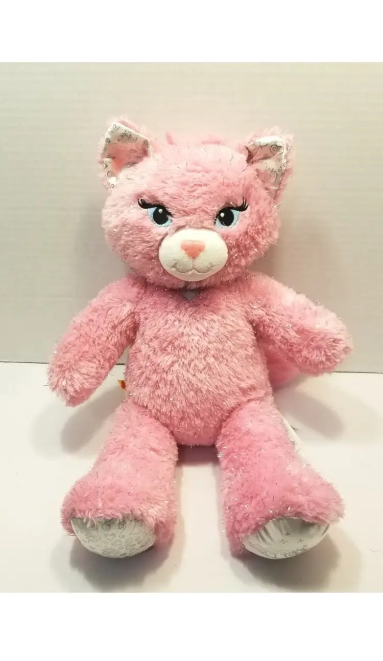 Build A Bear Purrincess Kitty Cat 16" Pink Sparkle