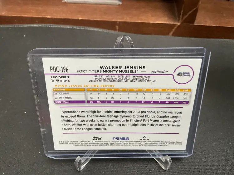 2024 Topps Pro Debut ChromeWalker Jenkins PDC-196 Blue /150