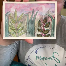 Original Watercolor Mixed Media 5x7
