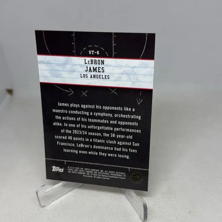 2025 Topps Chrome LeBron James LA Lakers Show And Tell ST-6