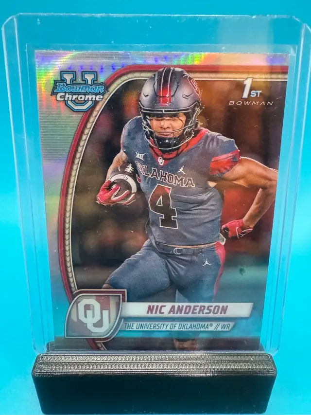 Nic Anderson 1st Bowman Chrome U Refractor Oklahoma Sooners & LSU Tigers
