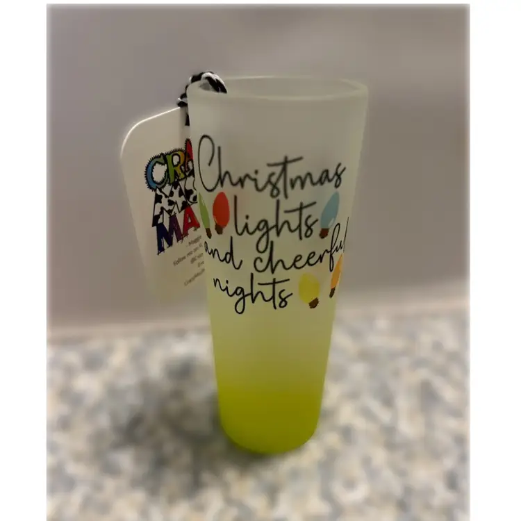 3oz Shot Glass - Christmas Lights & Cheerful Nights
