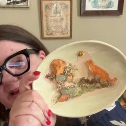 Little Girl With Cat Art