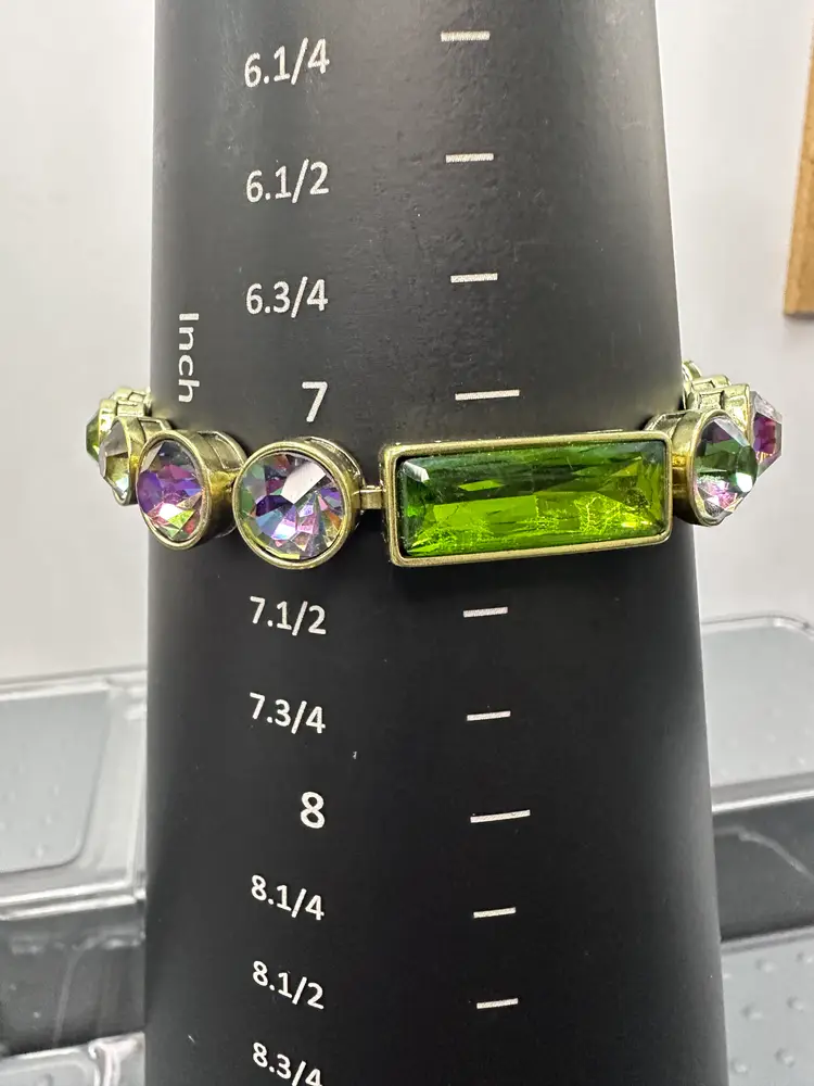 Heidi Daus Crystal Tennis Bracelet with Colorful Watermelon Stones