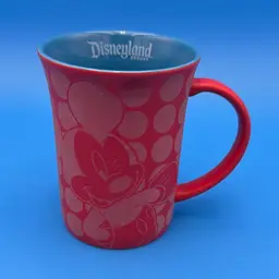 Disneyland Resort Disney Parks Winking Mickey Mouse Red Polka Dot Coffee Mug