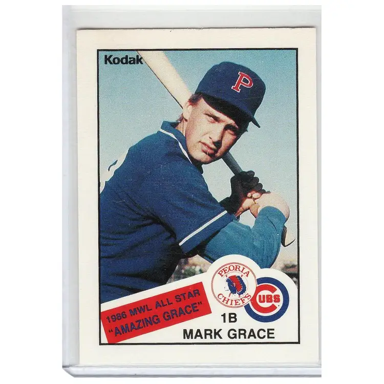 1988 Kodak Peoria Chief Mark Grace rookie RC