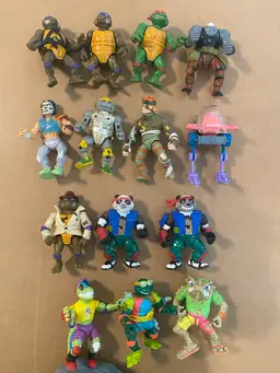 vintage Tmnt Playmates action figures lot 1988-1990