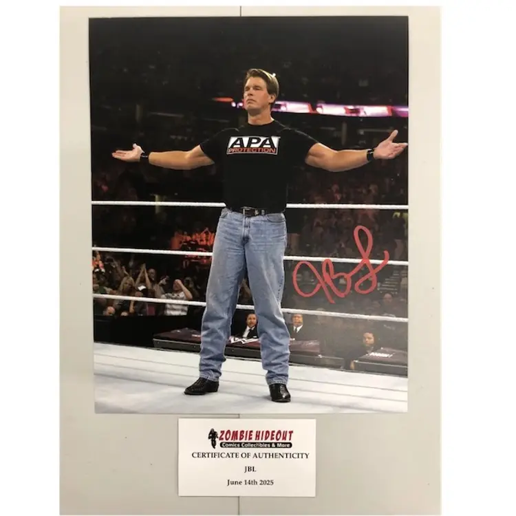 WWE John Bradshaw Layfield APA Signed JBL 8x10  Photo Autograph W/ Store COA