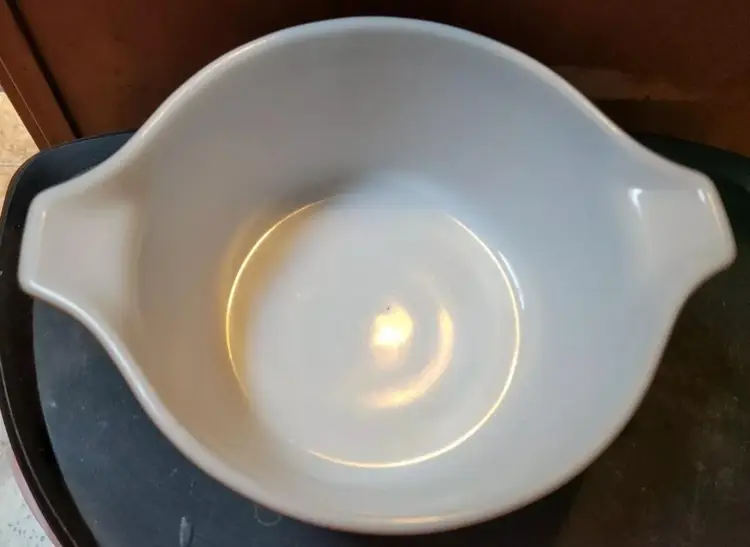 Pyrex 474-B Two Tone Orange Brown 1.5 Qt. Casserole Dish Vintage